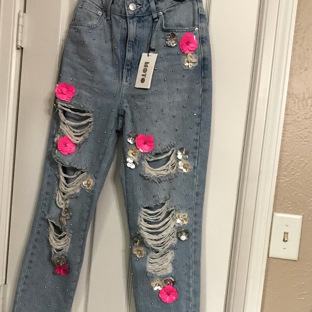 Topshop moto mom jeans